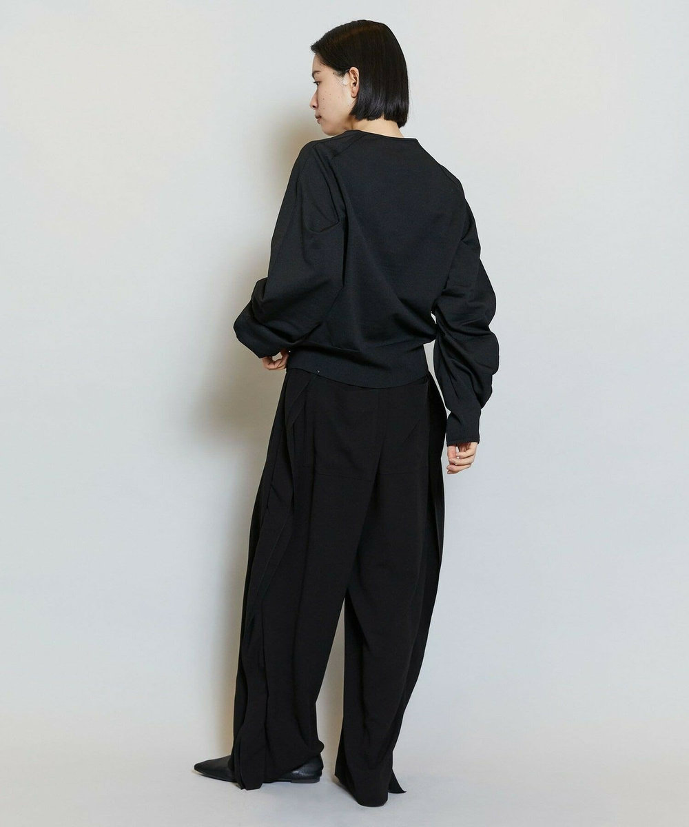 MOGA ソフトジョーゼットバレルパンツ ブラック