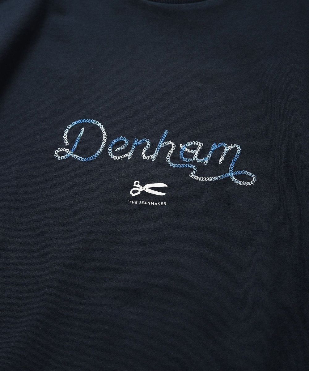 MEN'S BIGI 【DENHAM/デンハム】別注グラデーションロゴ刺繍Tシャツ ネイビー