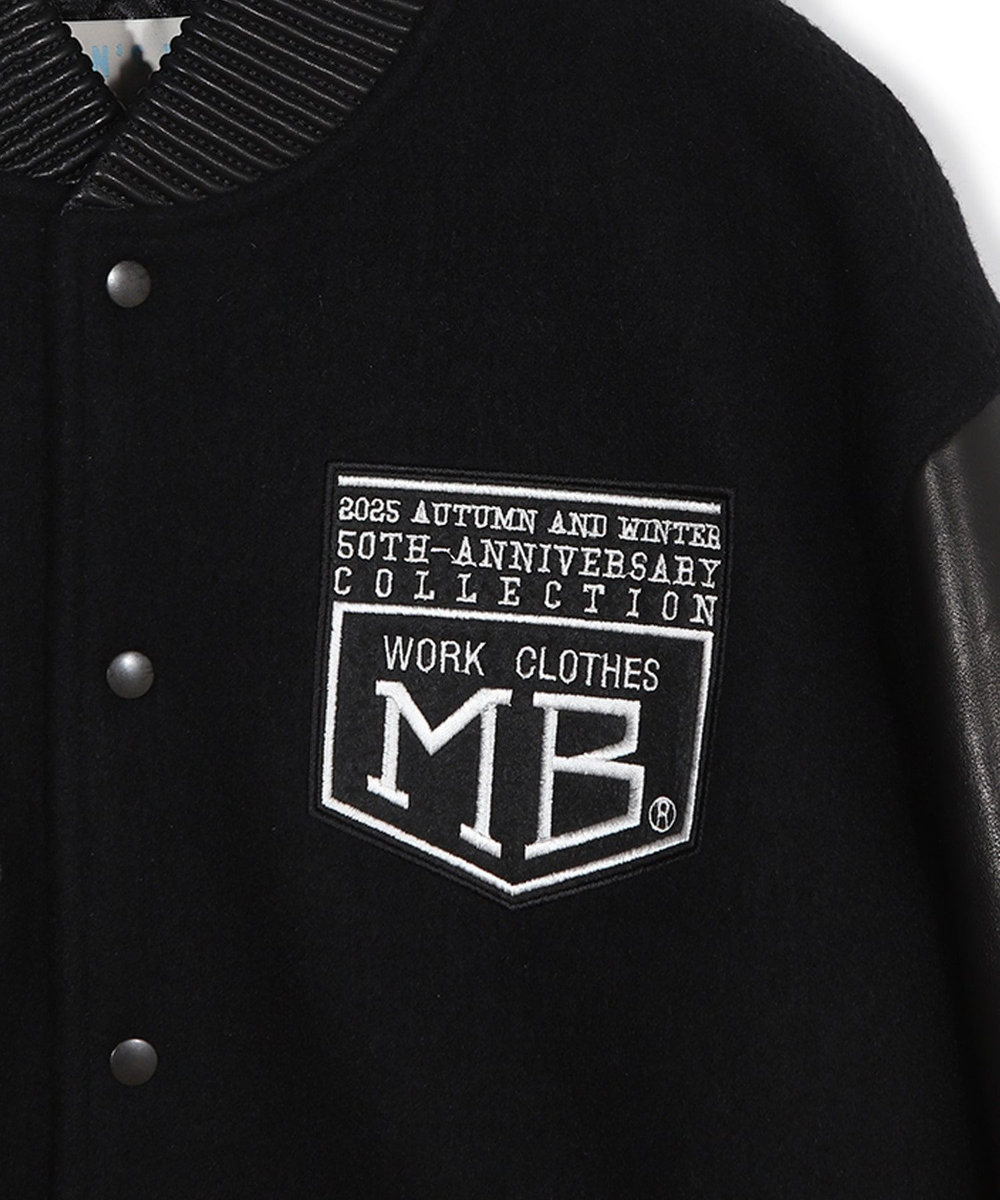 MEN'S BIGI 【50th Anniv . 菊池武夫】WOOLMELTON STADIUM JAMPER ブラック