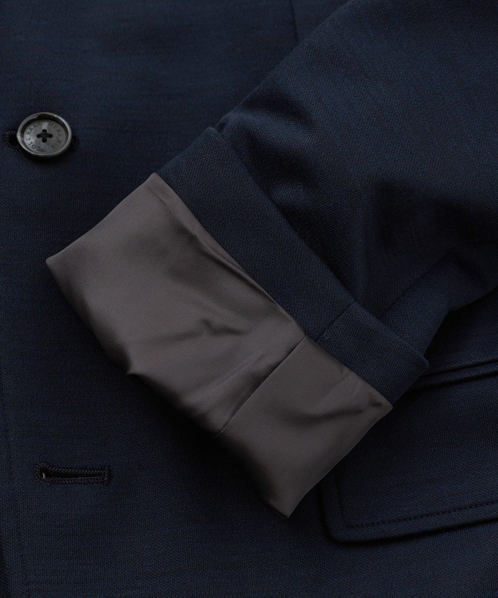 MEN'S BIGI 《別注》COLE HAAN ウールブレンドシャイニーポンチセットアップジャケット ネイビー