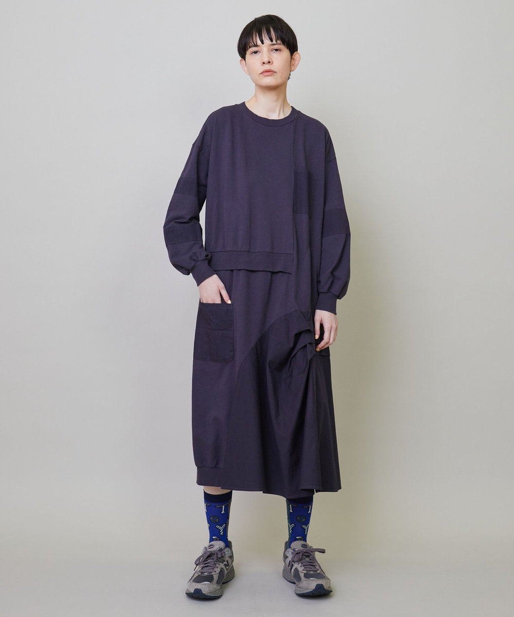 FRAPBOIS スウェサー ワンピース チャコールグレー