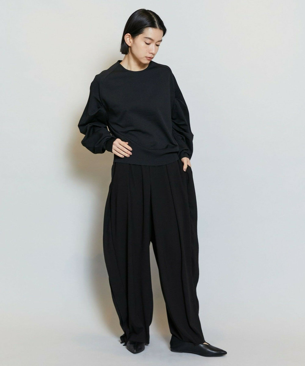 MOGA ソフトジョーゼットバレルパンツ ブラック