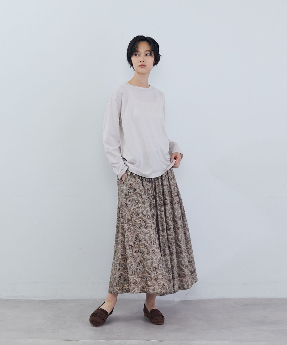 ADIEU TRISTESSE リバティプリントギャザースカート ベージュ系その他