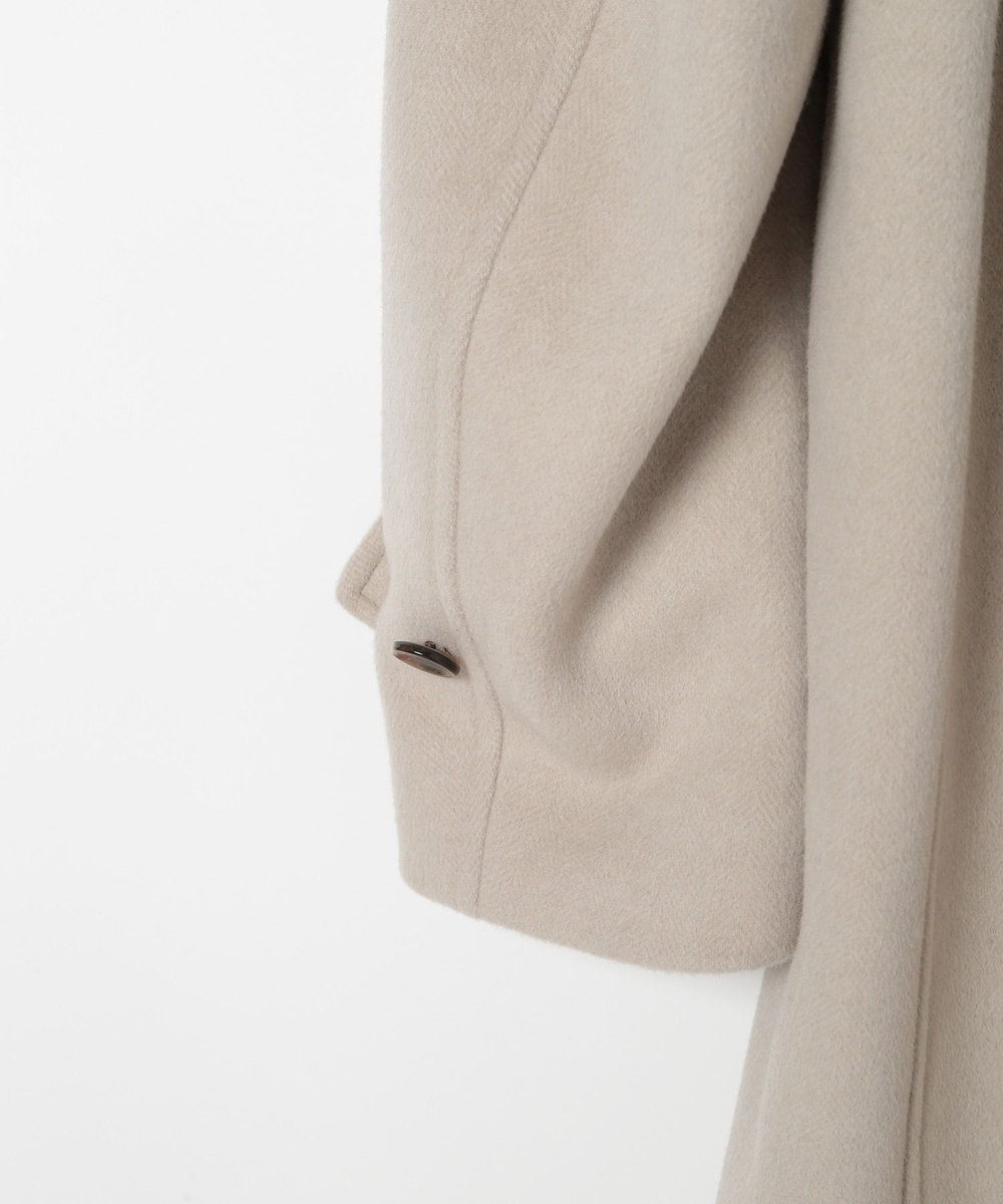 MEN'S BIGI スーパー140ウールビーバーヘリンボーンコート ベージュ