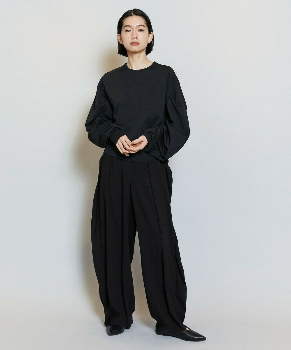 MOGA ソフトジョーゼットバレルパンツ ブラック