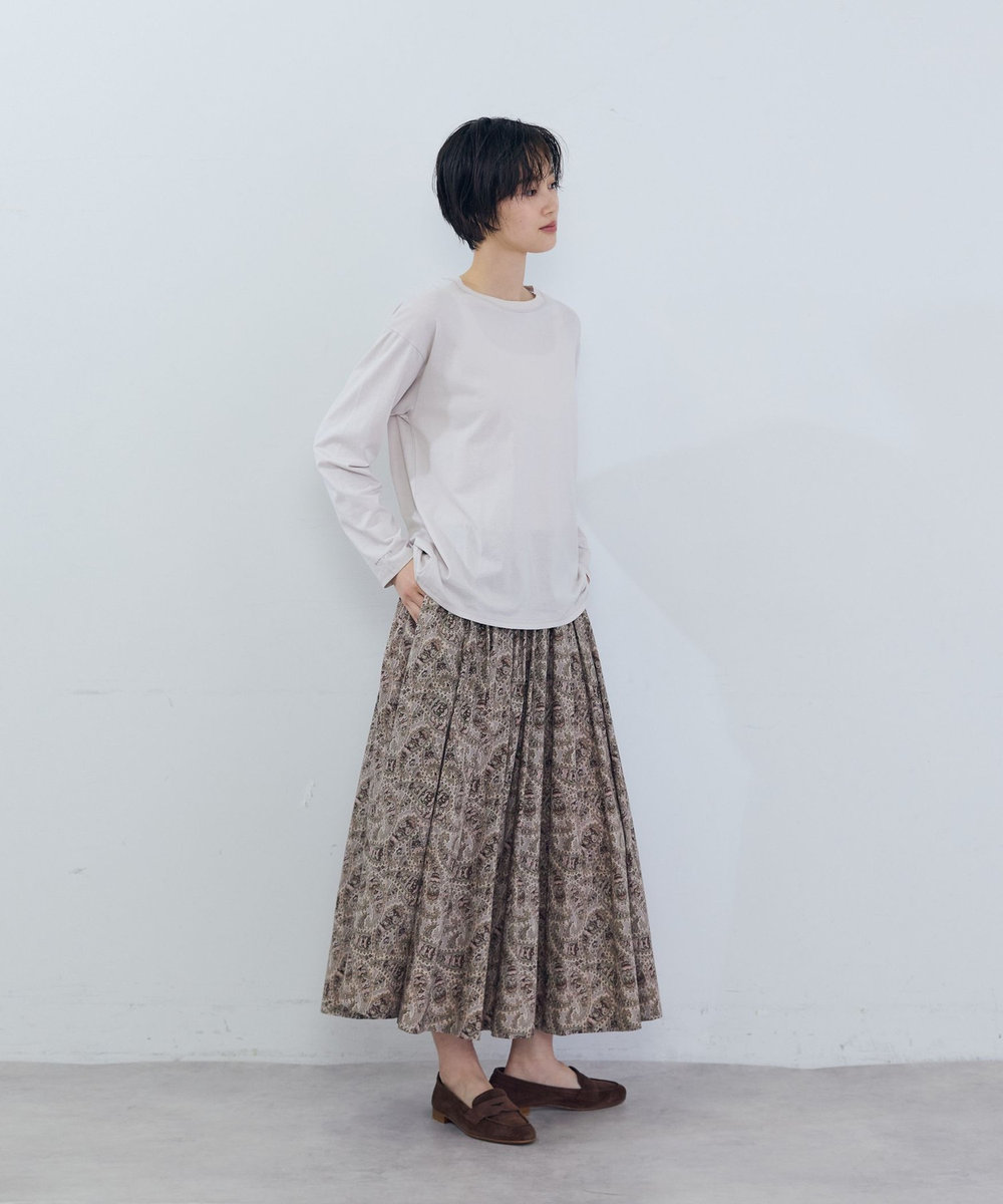 ADIEU TRISTESSE リバティプリントギャザースカート ベージュ系その他