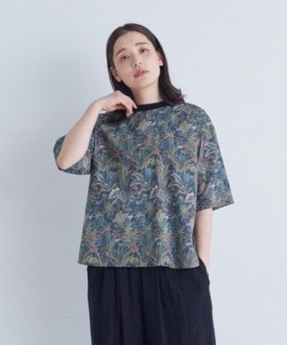 ADIEU TRISTESSE リバティプリントリブ付きブラウス C