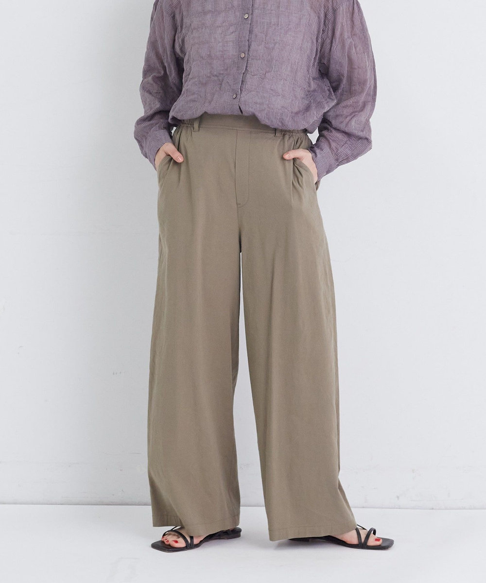 congés payés ADIEU TRISTESSE ワイドストレートパンツ カーキ