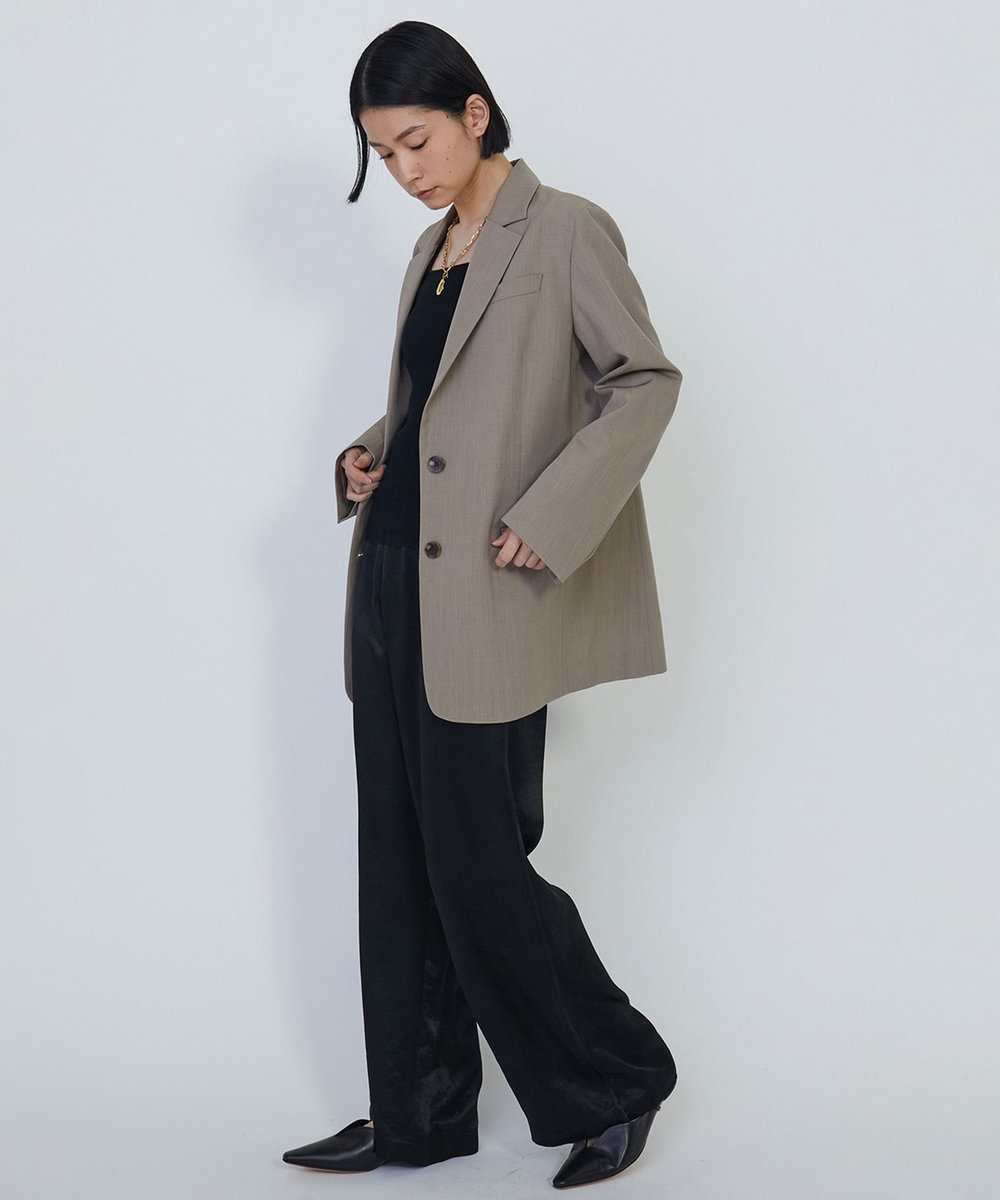 1er Arrondissement TWギャバシングルジャケット ベージュ