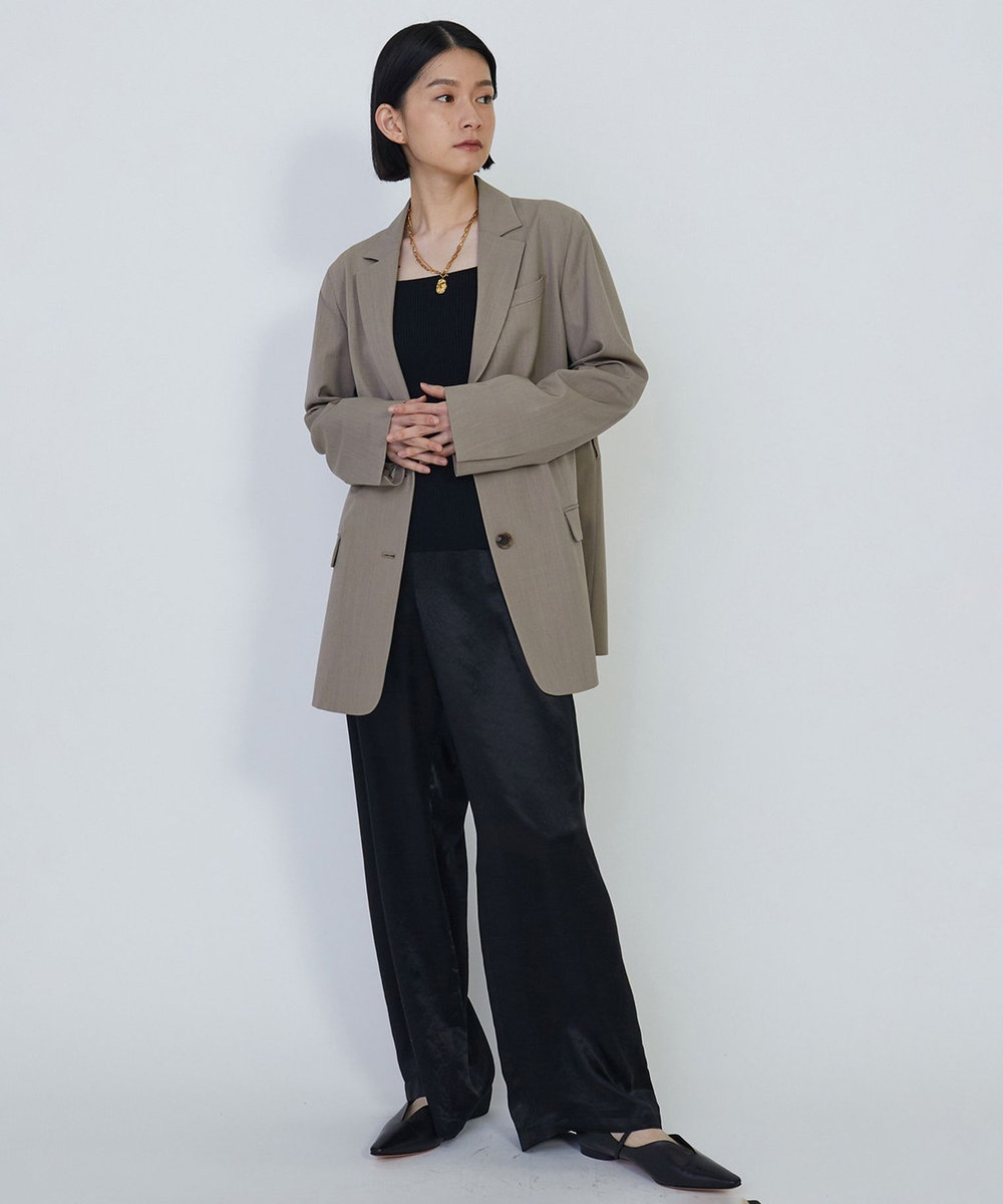 1er Arrondissement TWギャバシングルジャケット ベージュ