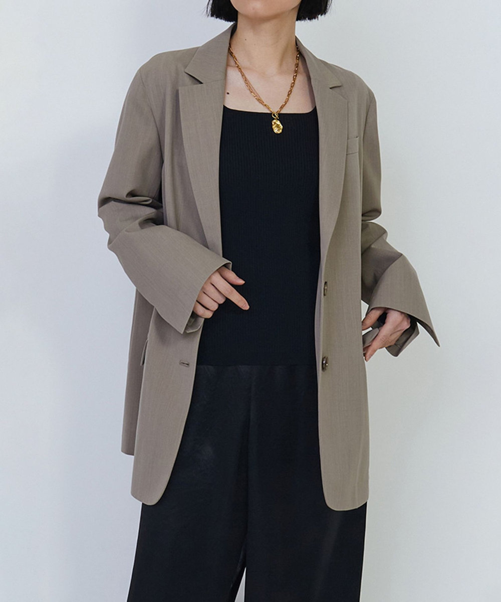 1er Arrondissement TWギャバシングルジャケット ベージュ