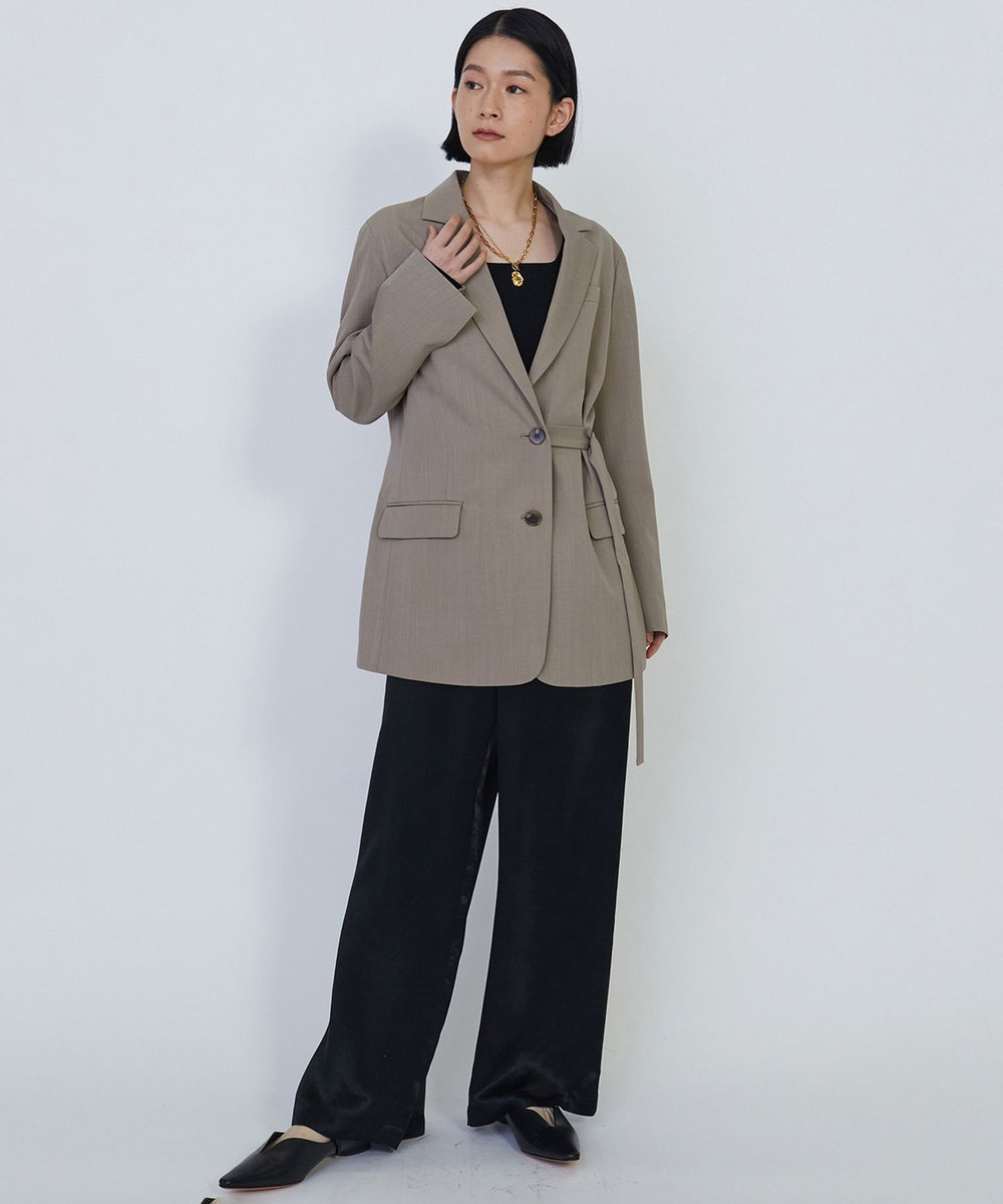 1er Arrondissement TWギャバシングルジャケット ベージュ