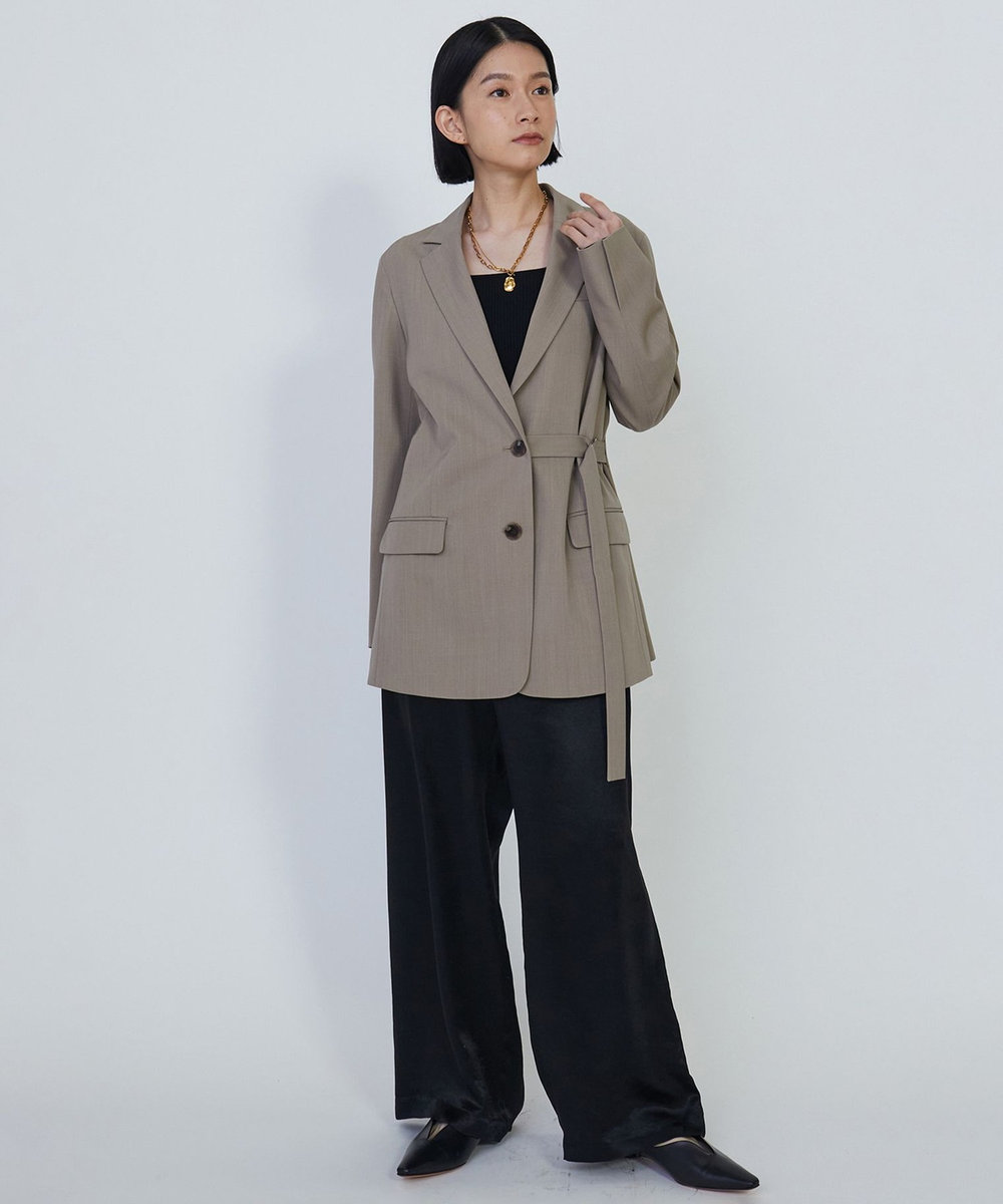 1er Arrondissement TWギャバシングルジャケット ベージュ
