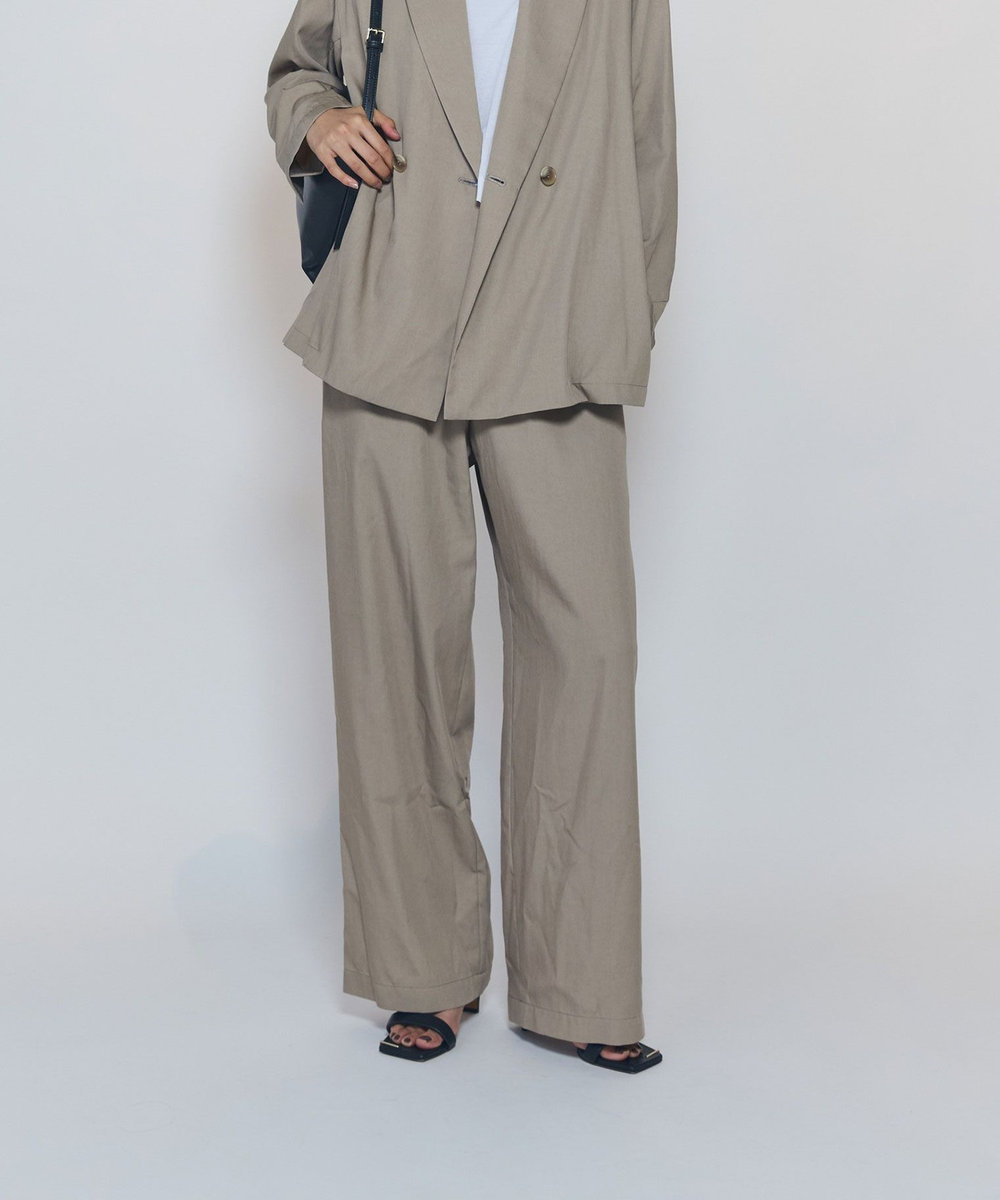 1er Arrondissement テンセルワイドパンツ ベージュ