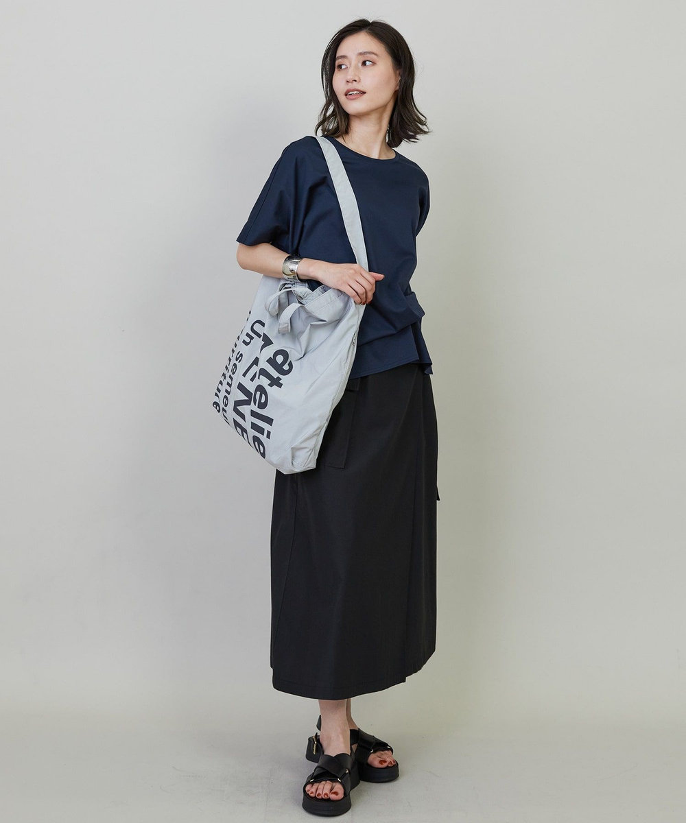 L'EQUIPE ateliers PENELOPE×L'EQUIPE ポケッタブルトートバッグ ライトグレー