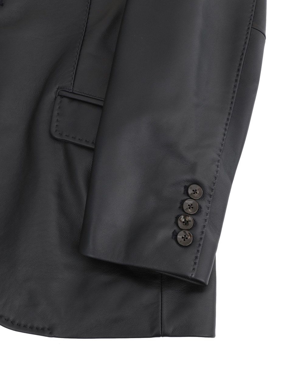 MEN'S BIGI シープレザーテーラードジャケット ネイビー