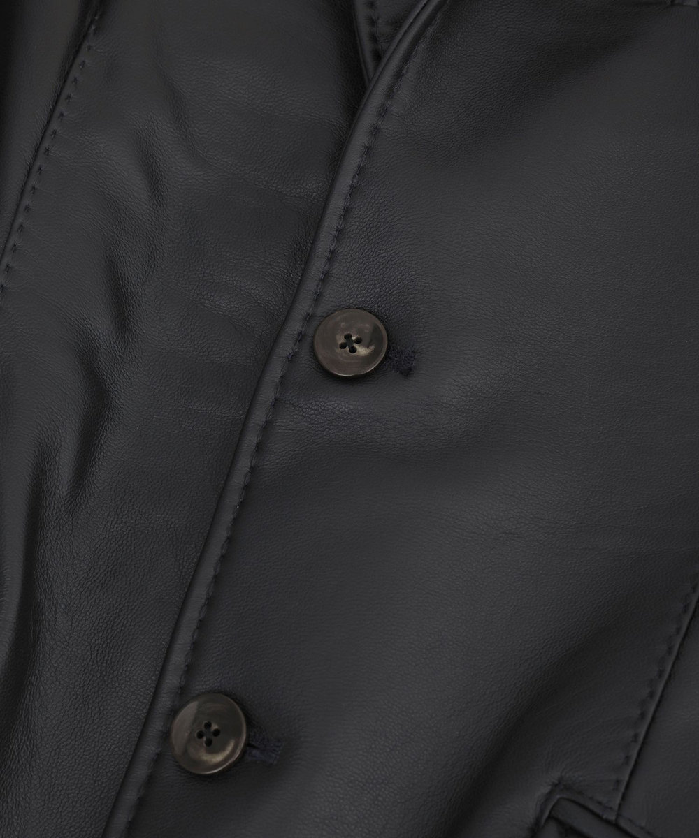 MEN'S BIGI シープレザーテーラードジャケット ネイビー