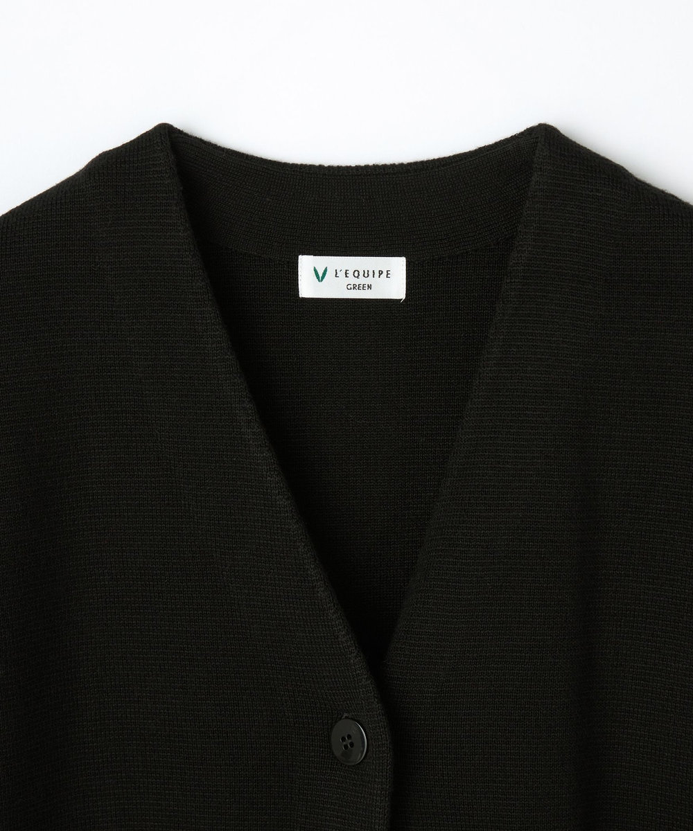 L'EQUIPE GREEN ECOキュプラウールニットジレ ブラック