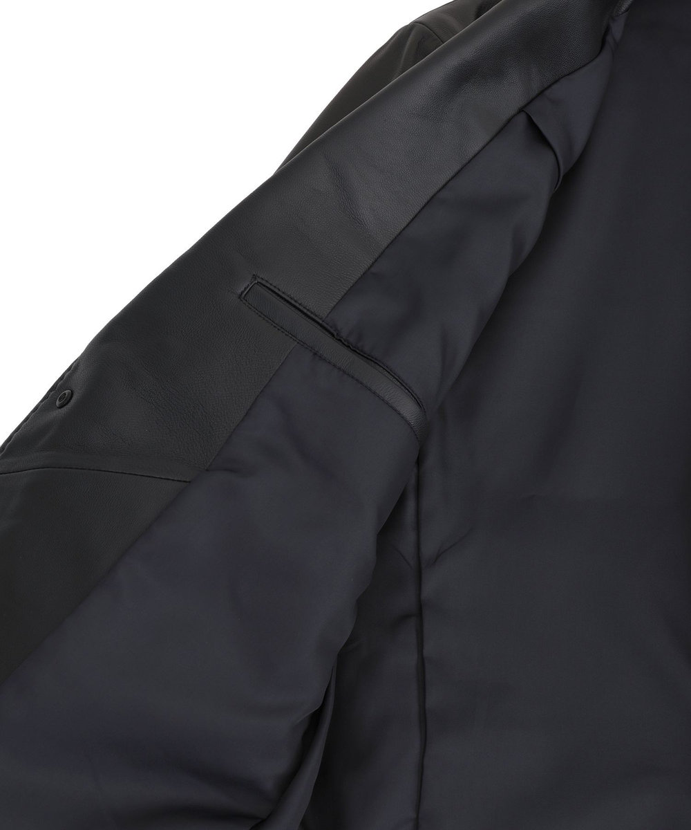 MEN'S BIGI シープレザーテーラードジャケット ネイビー