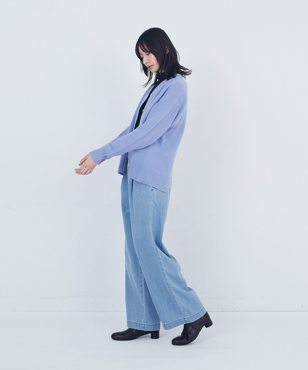 ADIEU TRISTESSE ウールカシミヤニットカーディガン パープル系その他