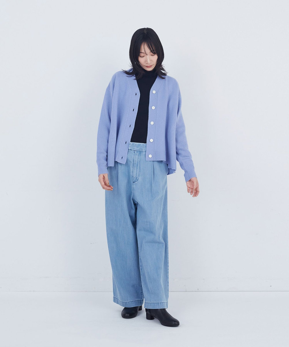 ADIEU TRISTESSE ウールカシミヤニットカーディガン パープル系その他
