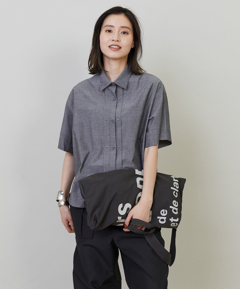L'EQUIPE ateliers PENELOPE×L'EQUIPE ポケッタブルトートバッグ チャコールグレー