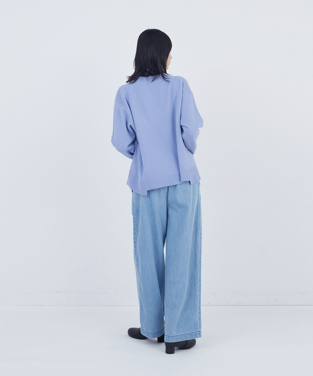 ADIEU TRISTESSE ウールカシミヤニットカーディガン パープル系その他