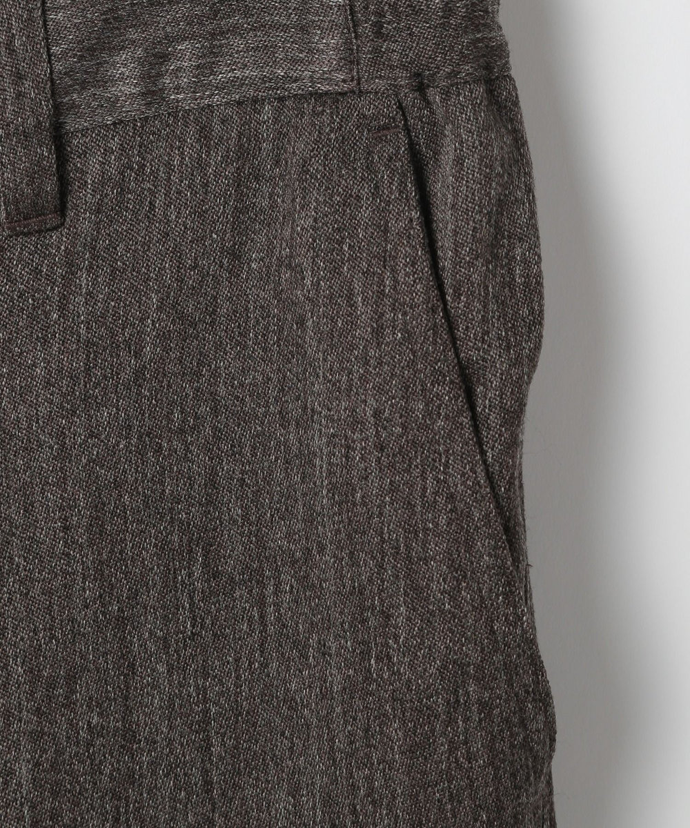 MEN'S BIGI デニム調ツイードストレッチパンツ モカ