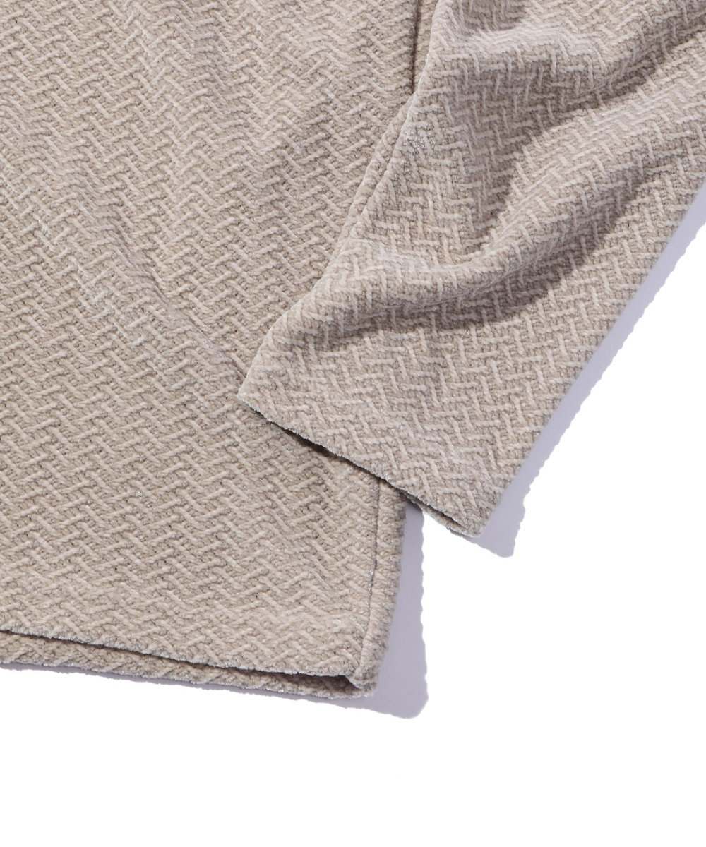 MEN'S BIGI モールジャガードクルーネックカットソー ベージュ