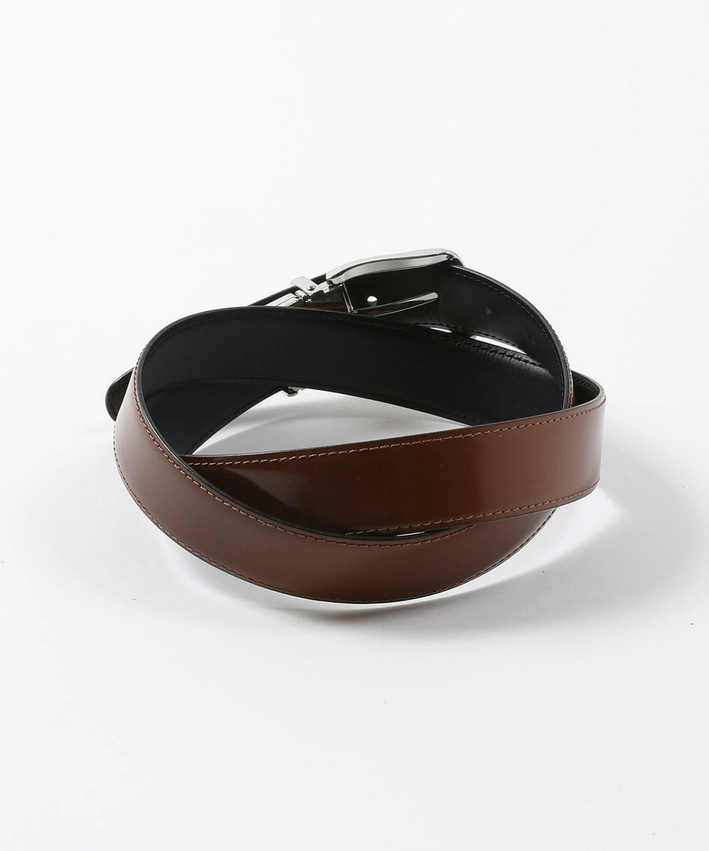 MEN'S BIGI アドバンレザーリバーシブルドレスベルト キャメル