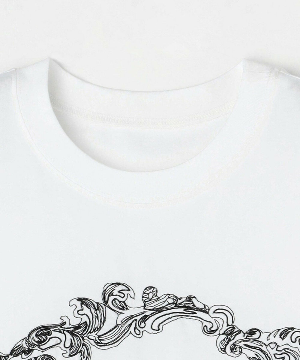 L'EQUIPE Lサイズ（大きいサイズ） 【大きいサイズ】フレームロゴTシャツ ホワイト
