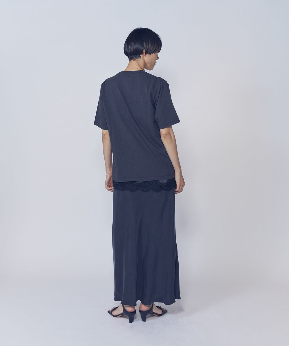 1er Arrondissement USコットンロゴプリントＴシャツ ブラック