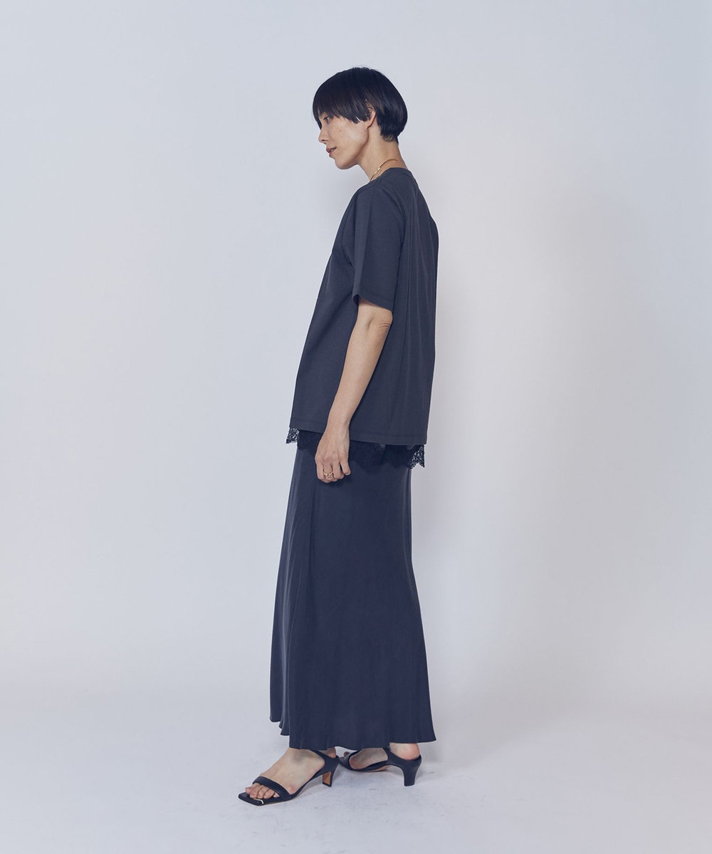 1er Arrondissement USコットンロゴプリントＴシャツ ブラック