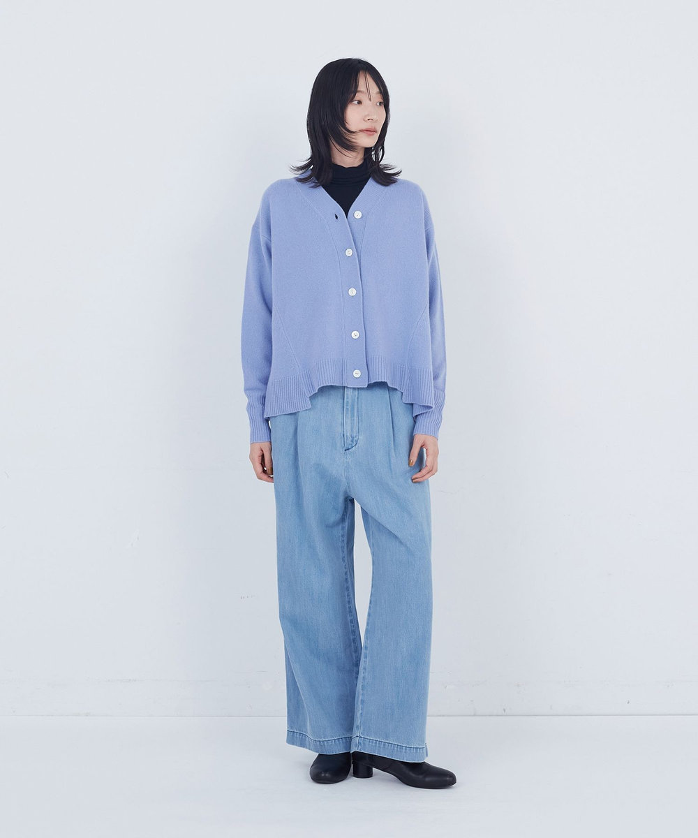 ADIEU TRISTESSE ウールカシミヤニットカーディガン パープル系その他
