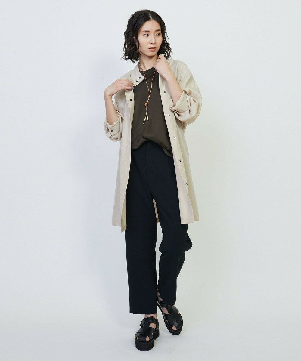L'EQUIPE Lサイズ（大きいサイズ） 【大きいサイズ】ストレッチダブルクロスパンツ ブラック