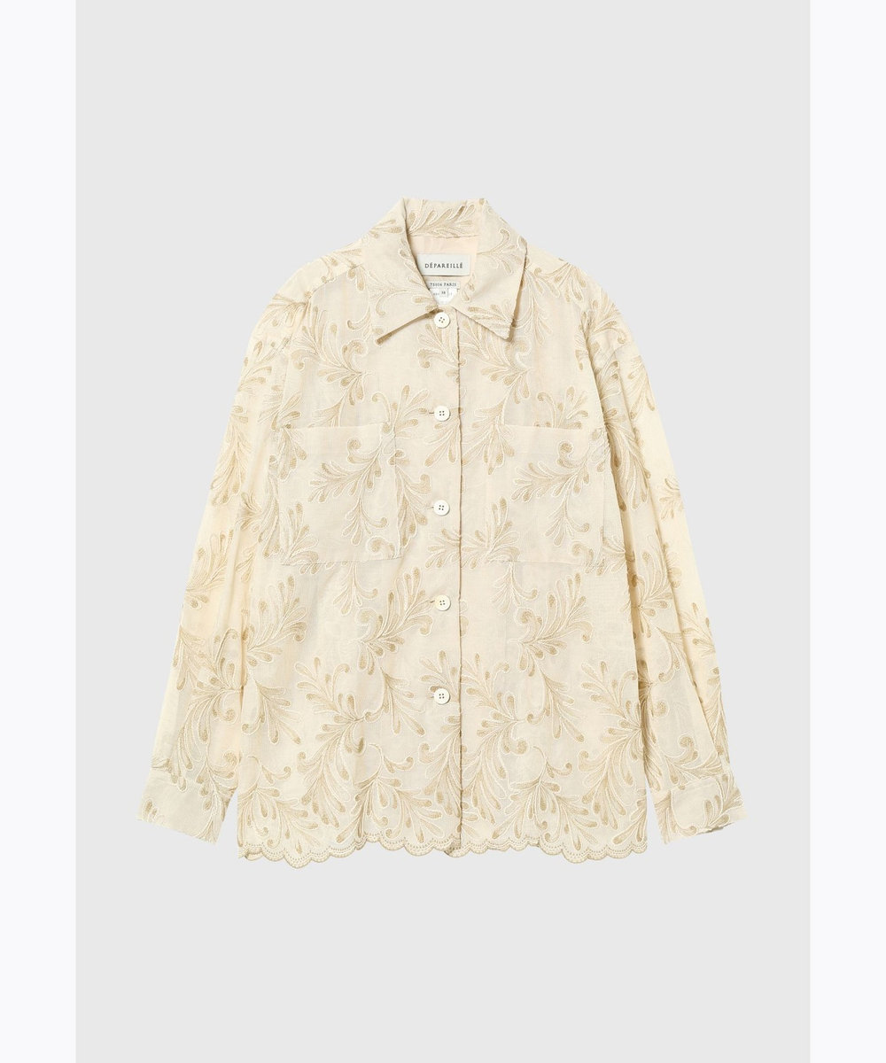 DÉPAREILLÉ EMBROIDERY SHIRT / エンブロイダリーシャツ ベージュ