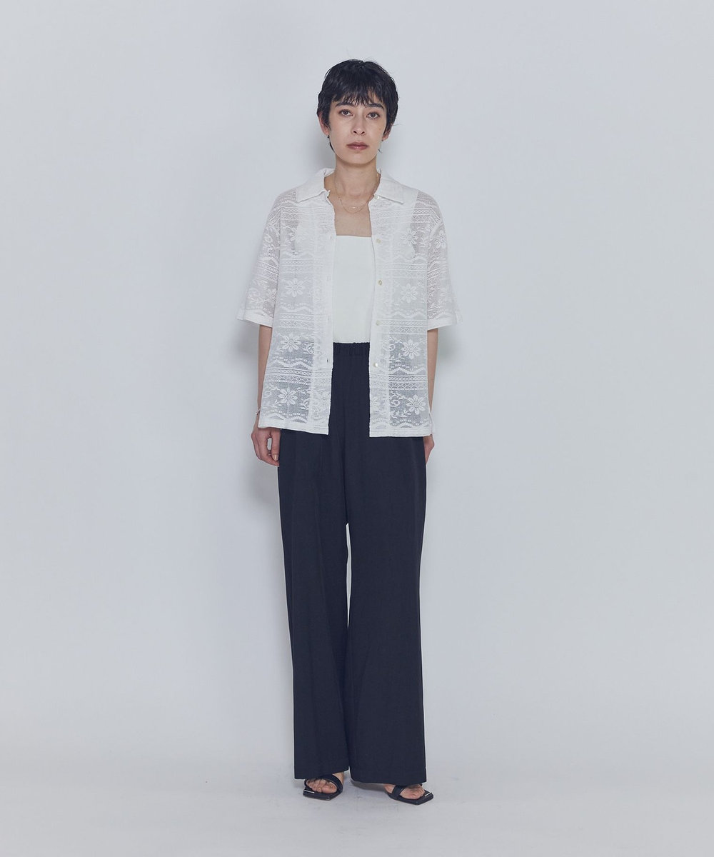 1er Arrondissement 【WEB限定】＜normment（ノーメント）＞コットンレースボタンシャツ オフホワイト