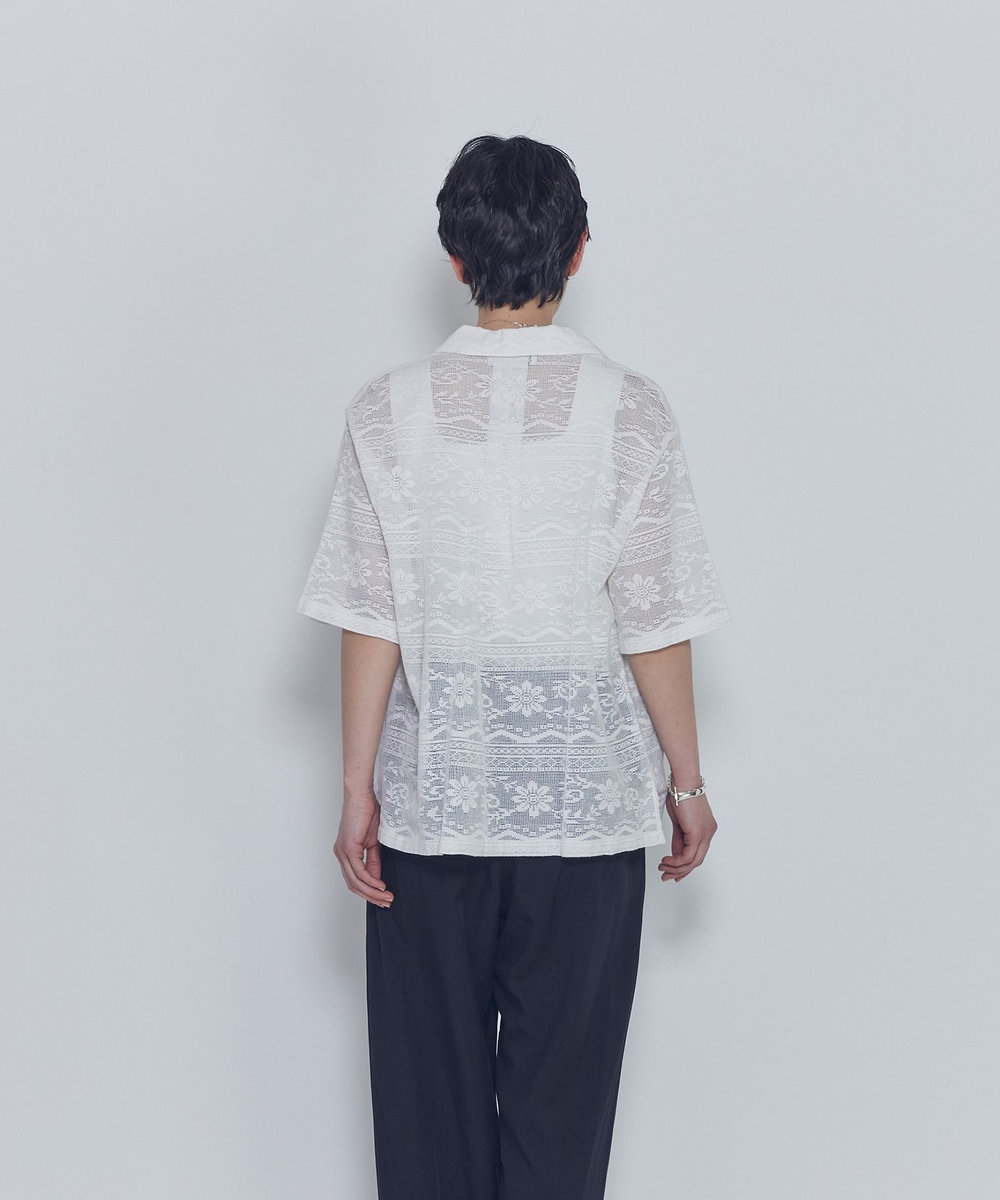 1er Arrondissement 【WEB限定】＜normment（ノーメント）＞コットンレースボタンシャツ オフホワイト
