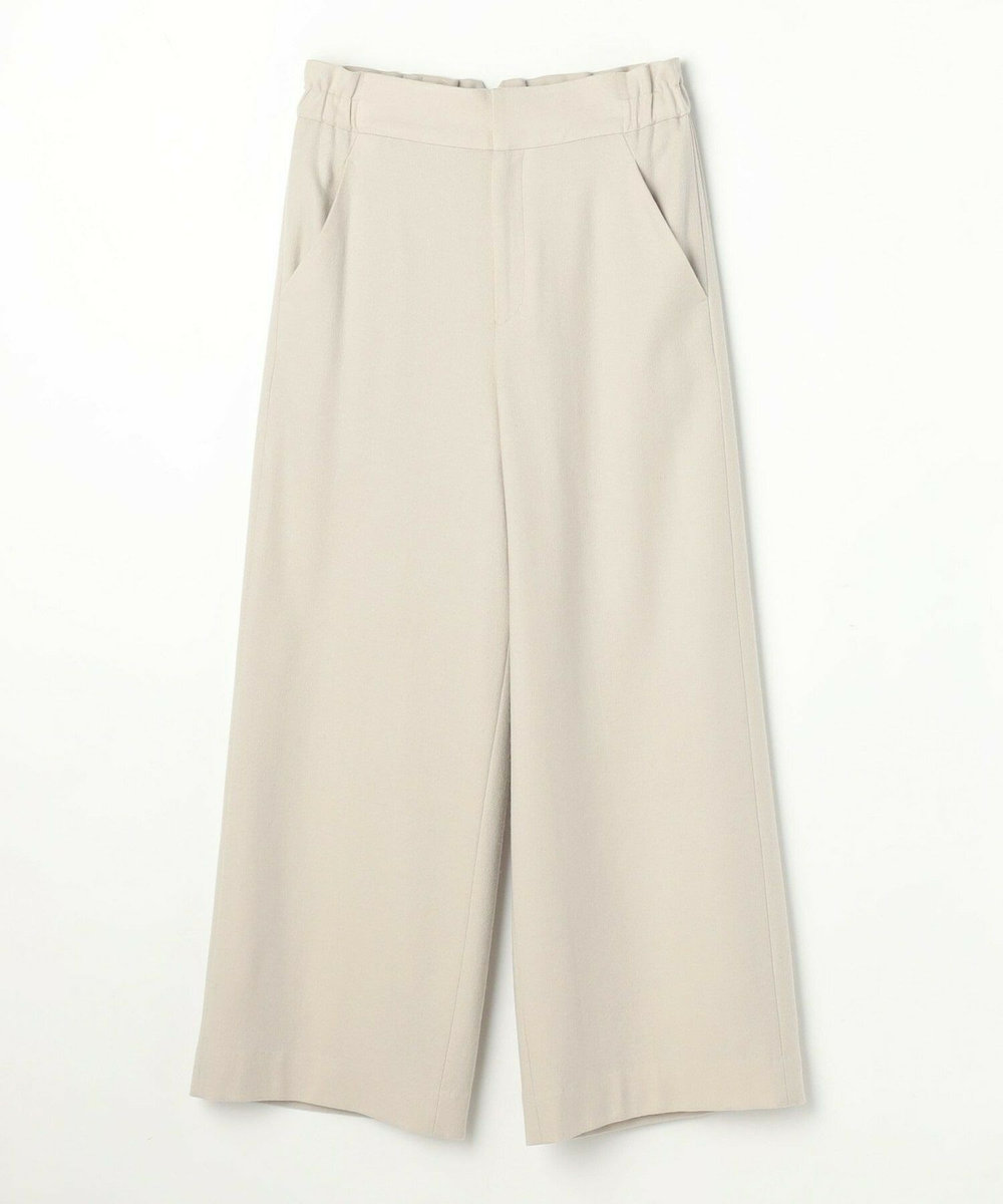 MOGA ウールカシミヤストレッチワイドパンツ オフホワイト