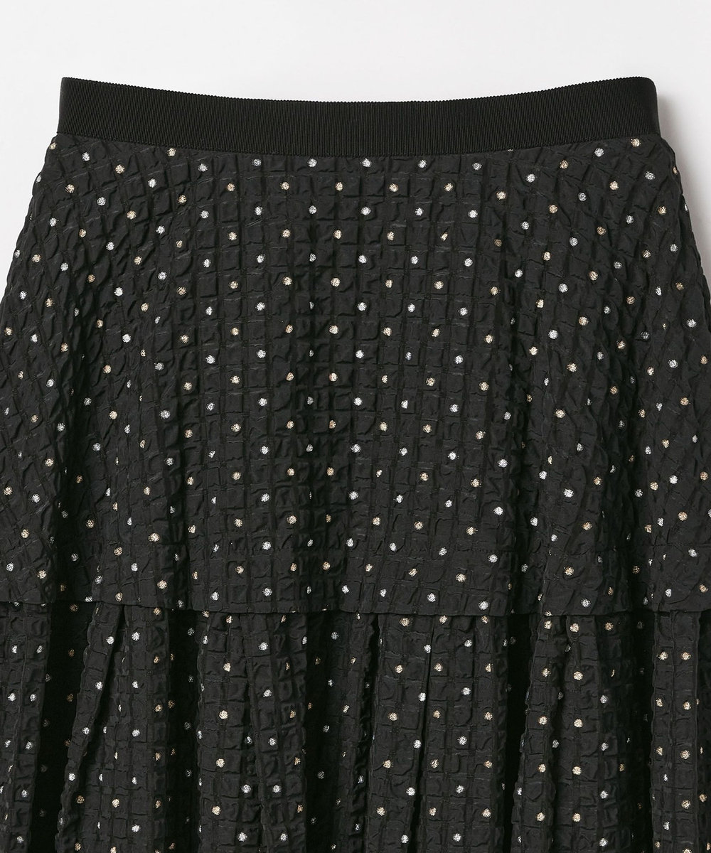 DÉPAREILLÉ LAME DOT JACQUARD SKIRT / ラメドットジャガードスカート ブラック