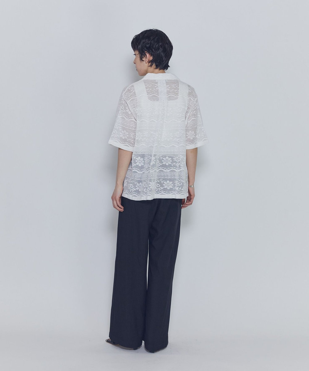 1er Arrondissement 【WEB限定】＜normment（ノーメント）＞コットンレースボタンシャツ オフホワイト