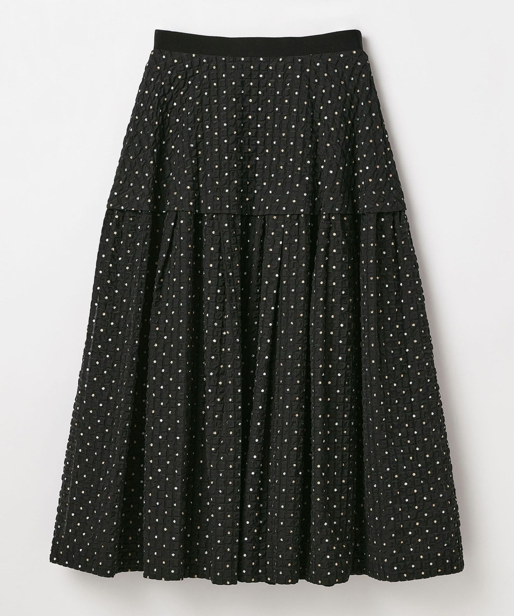 DÉPAREILLÉ LAME DOT JACQUARD SKIRT / ラメドットジャガードスカート ブラック