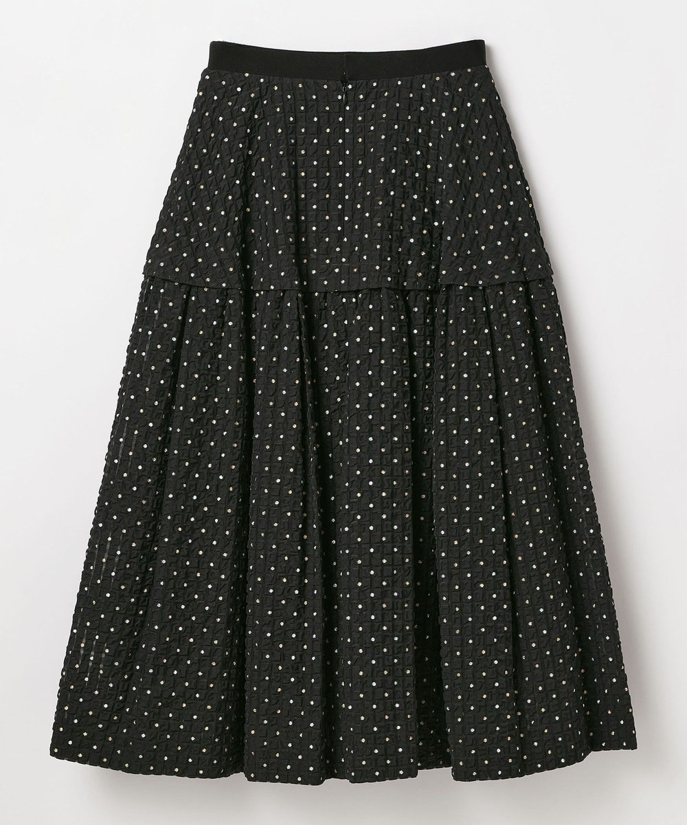 DÉPAREILLÉ LAME DOT JACQUARD SKIRT / ラメドットジャガードスカート ブラック