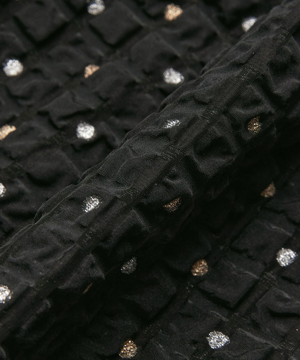 DÉPAREILLÉ LAME DOT JACQUARD SKIRT / ラメドットジャガードスカート ブラック