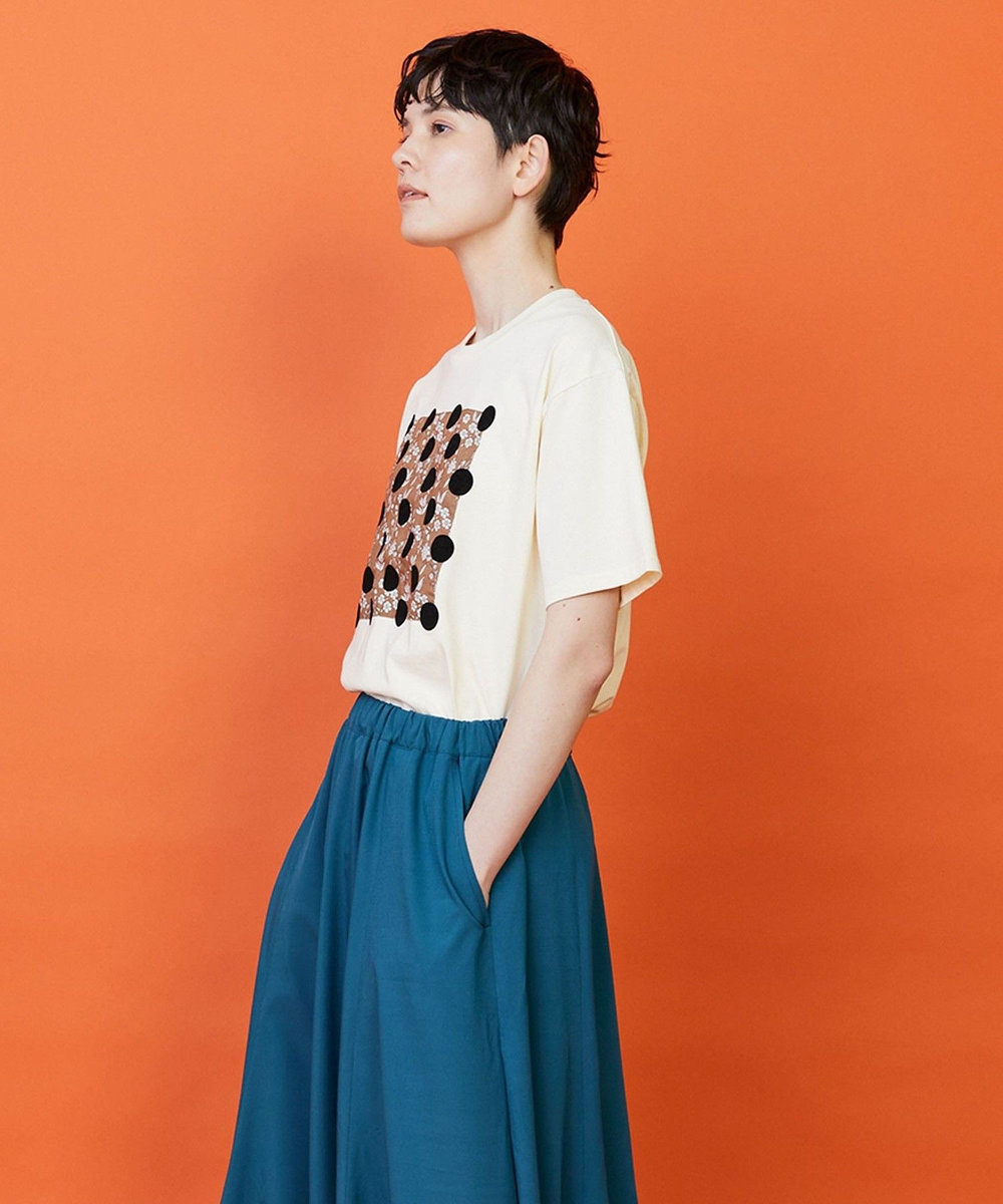 FRAPBOIS ガーデンフローＴシャツ クリーム
