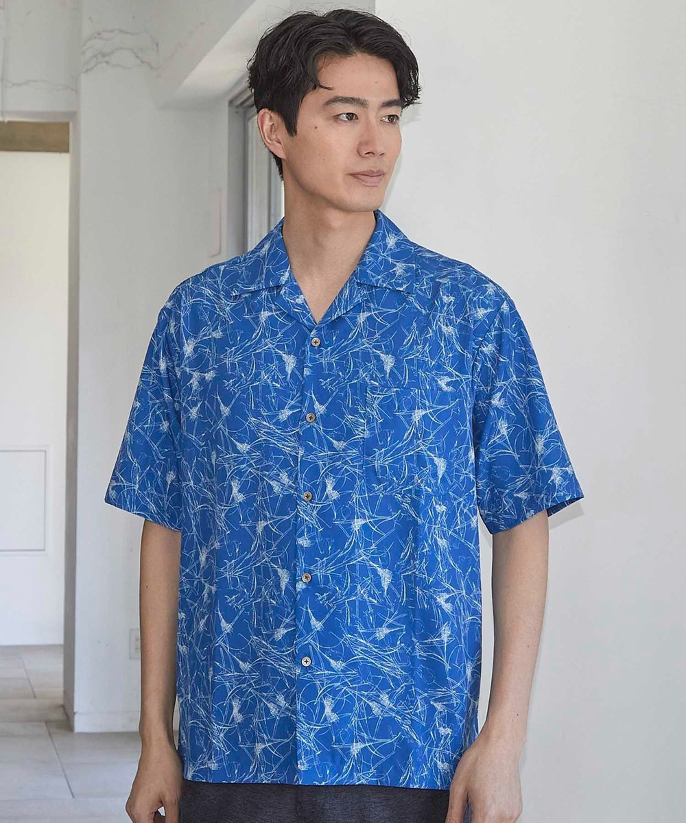 UNION STATION UNION STATION by MEN'S BIGI×HIBIYA-KADAN コラボシャツ ブルー
