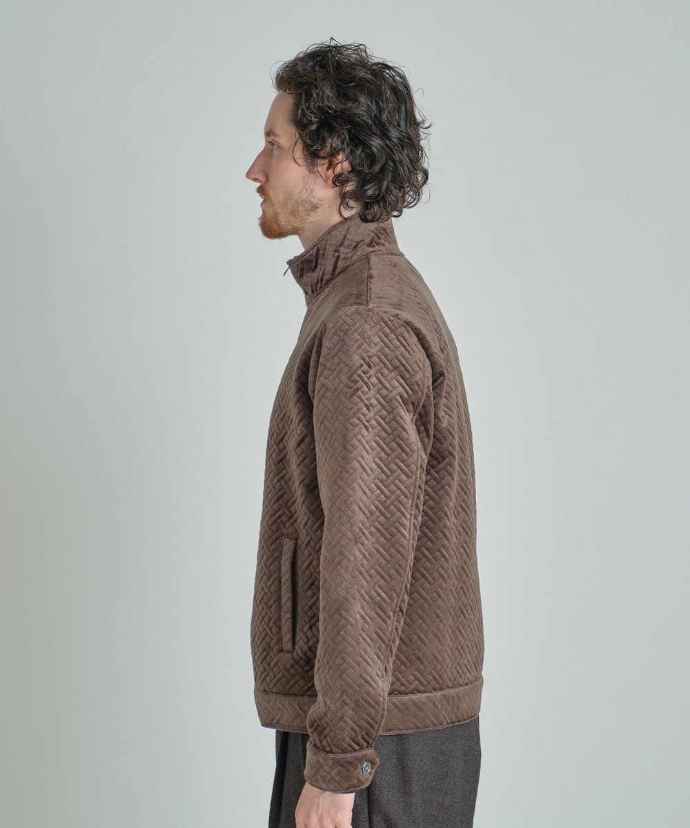 MEN'S BIGI ベロアキルトステッチブルゾン モカ