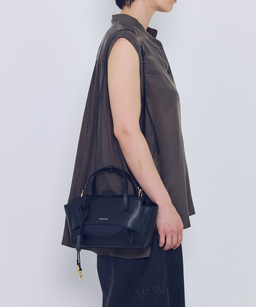1er Arrondissement ＜HIDESIGN（ハイドサイン）＞ハンドバッグ ブラック