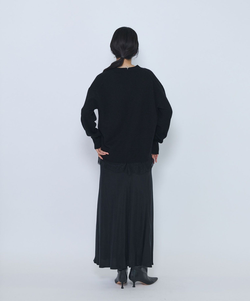 1er Arrondissement へアリータッチレースカーディガン ブラック