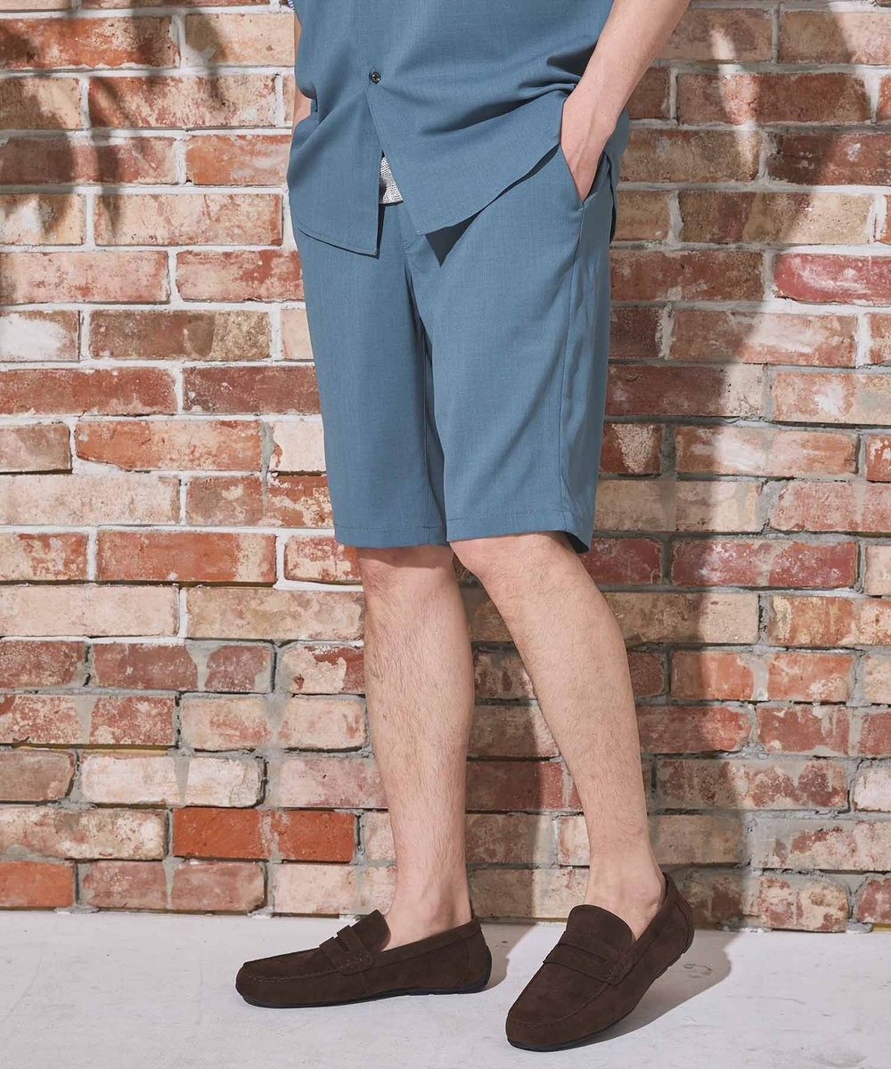 UNION STATION ストレッチカチオンショートパンツ ライトブルー